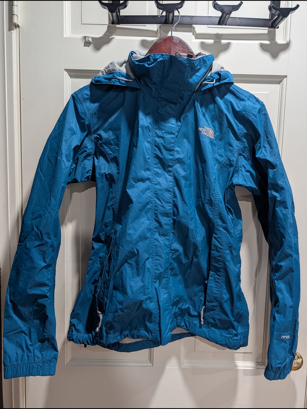 The North Face Women’s Blue Lightweight Waterproof Hooded Jacket